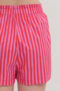 along the lines striped shorts