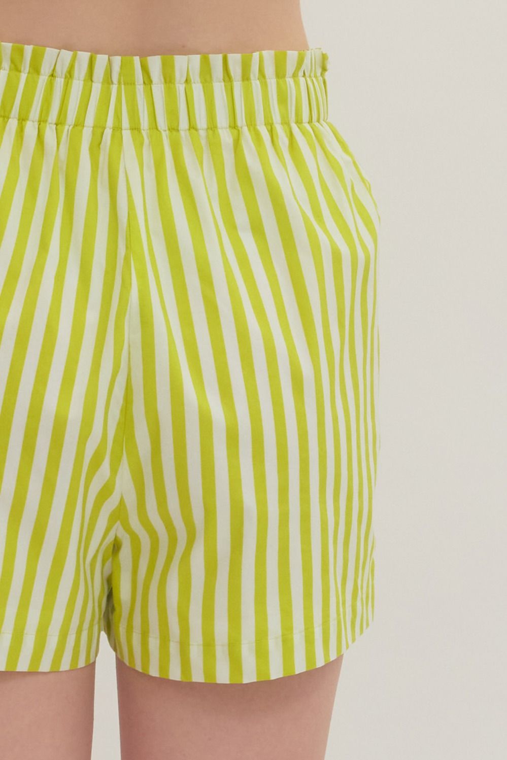 along the lines striped shorts