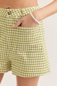 check on it gingham shorts