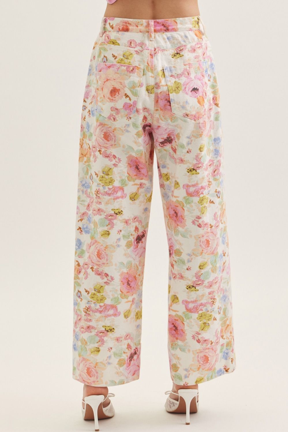 in bloom floral wide-leg pant