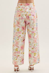 in bloom floral wide-leg pant