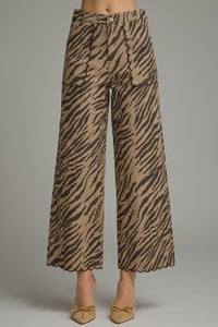 a step above scallop trim zebra pants