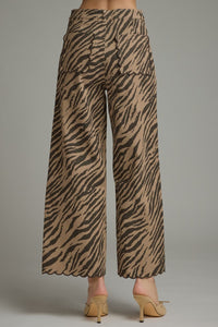 a step above scallop trim zebra pants