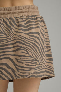 top tier zebra skort