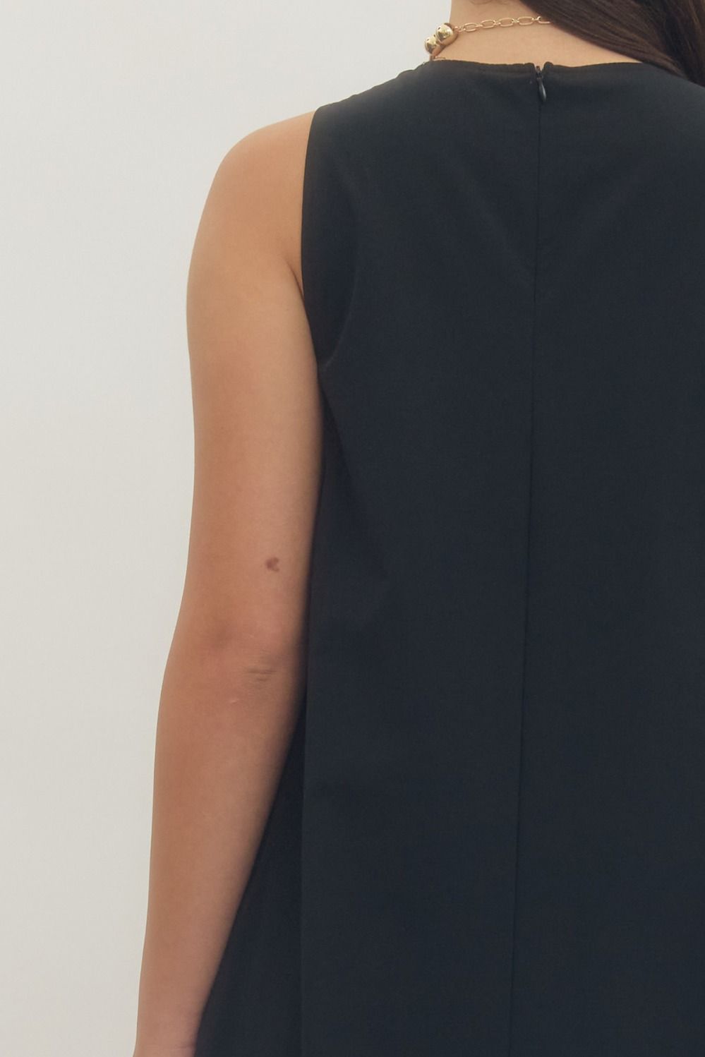 not intentional simple black midi dress