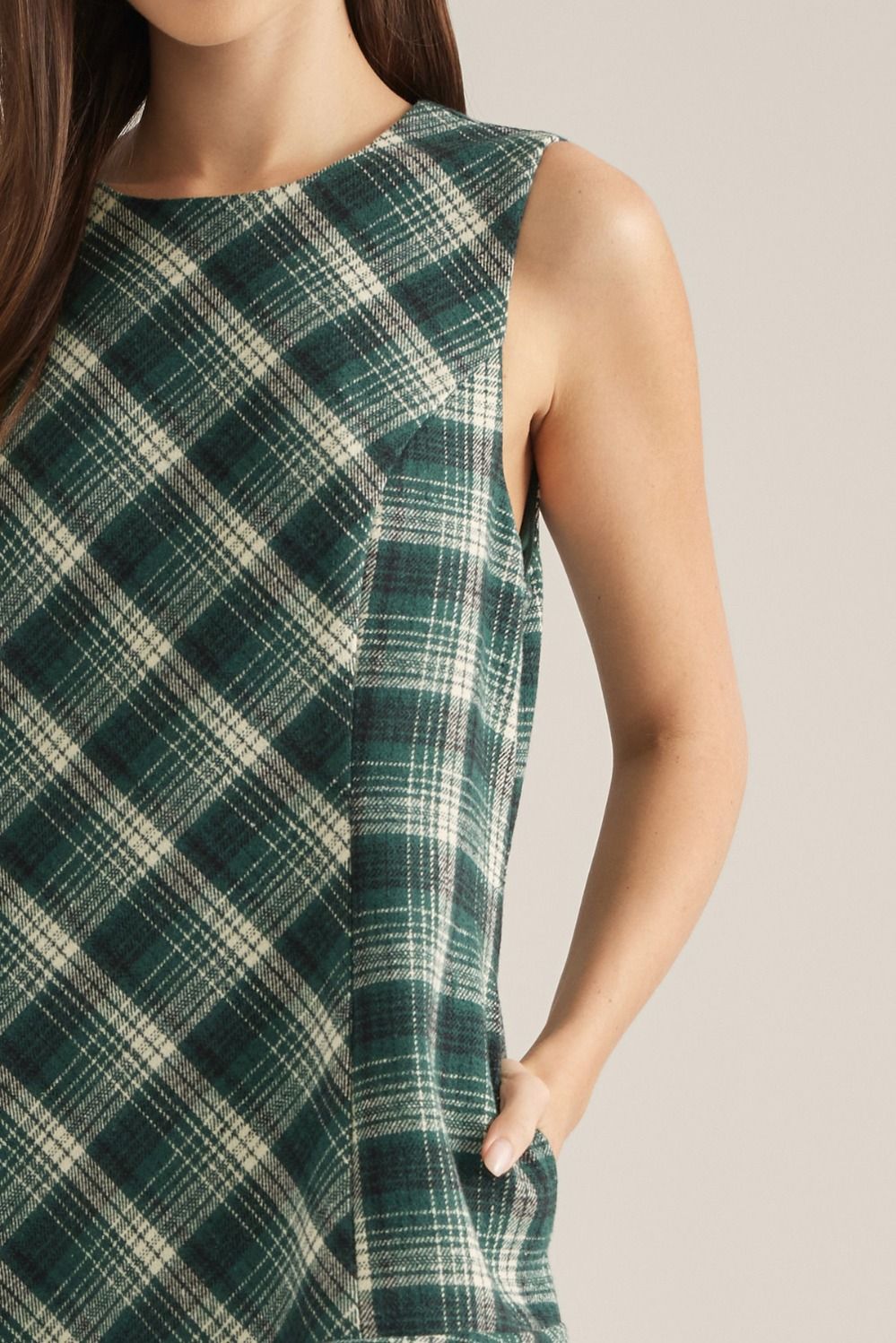 spruce it up plaid babydoll dress