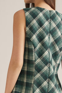 spruce it up plaid babydoll dress