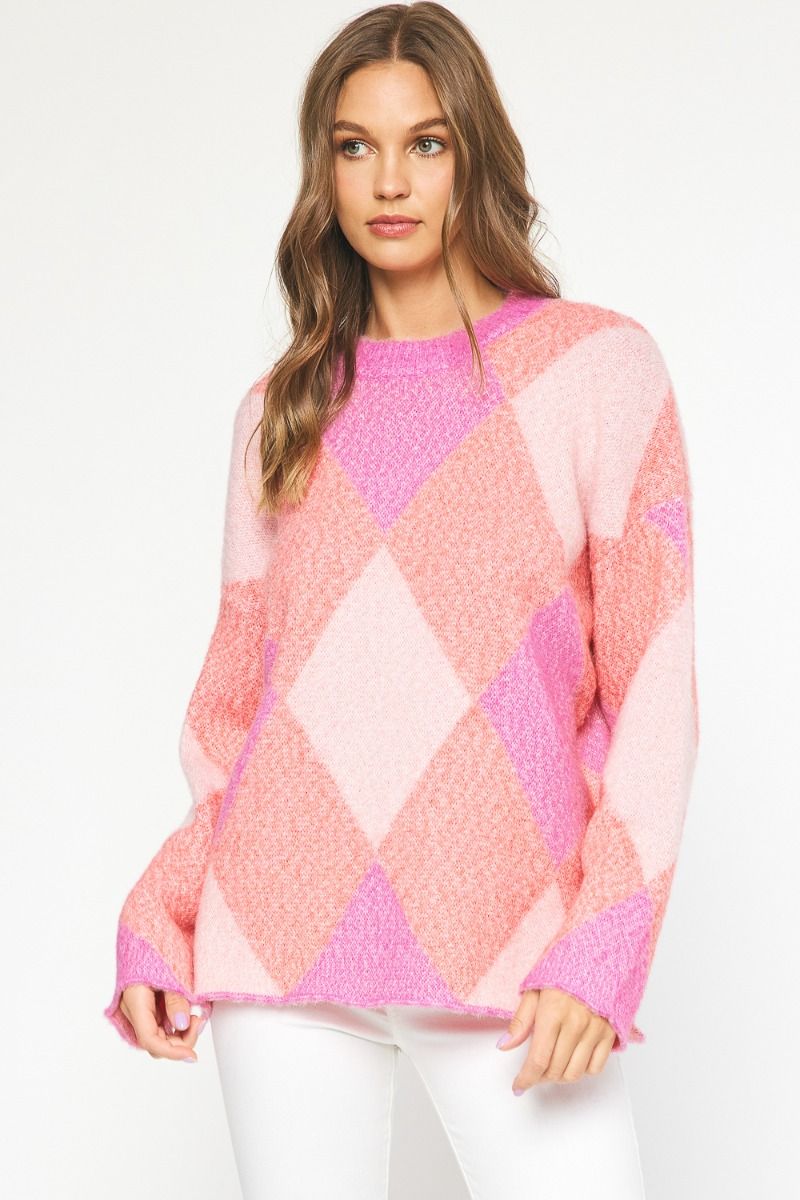 living out loud geometric sweater