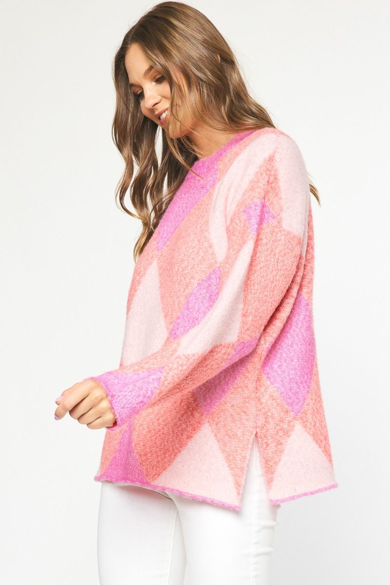 living out loud geometric sweater