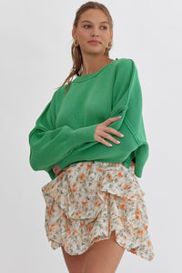charmingly casual crop sweater