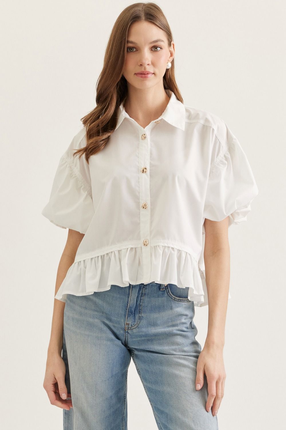 go with the flow ruffle top