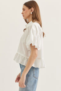 go with the flow ruffle top