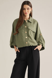 street style button-up top