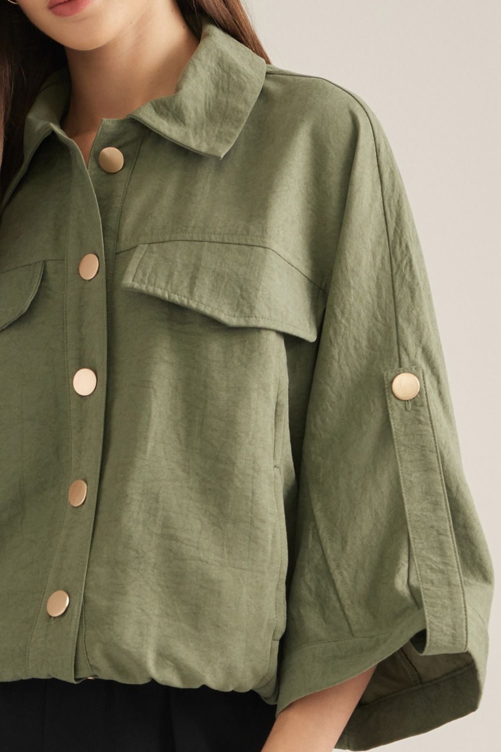 street style button-up top