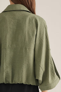 street style button-up top