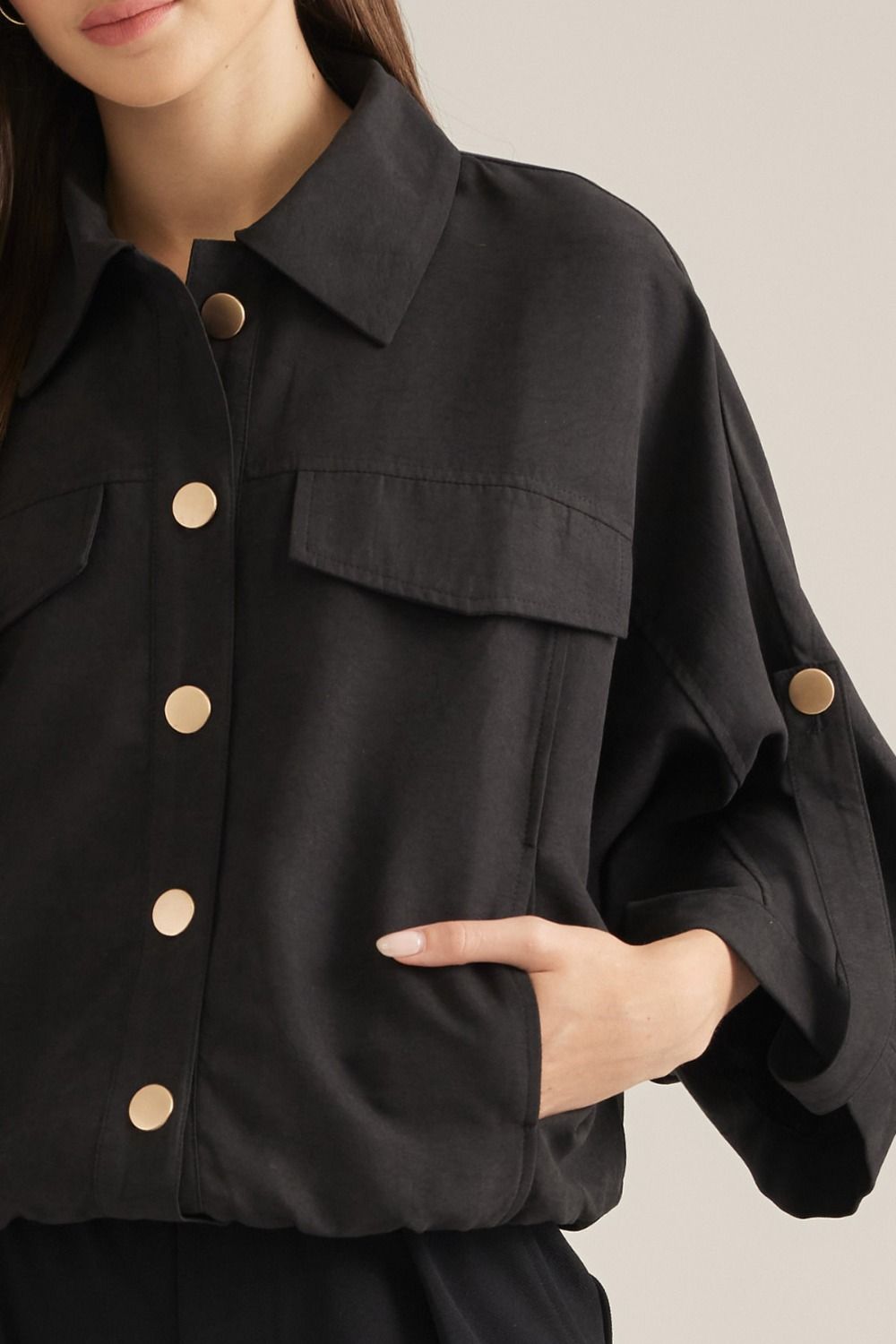 street style button-up top