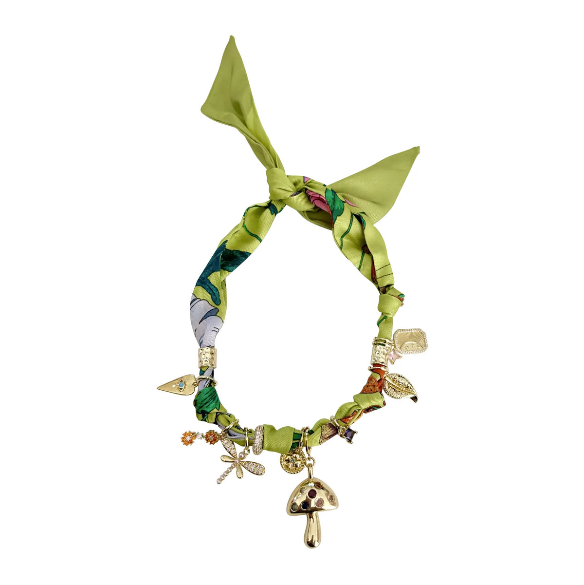 multi-charm scarf necklaces