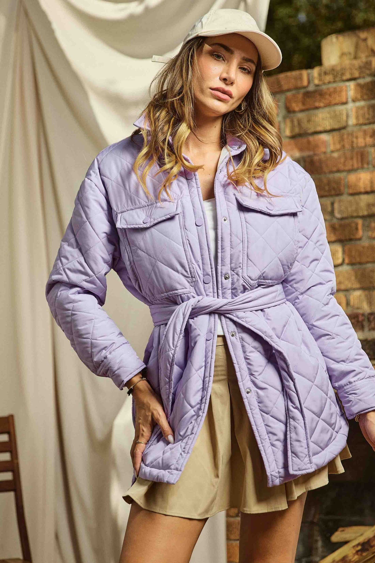 lavender fields quilted jacket