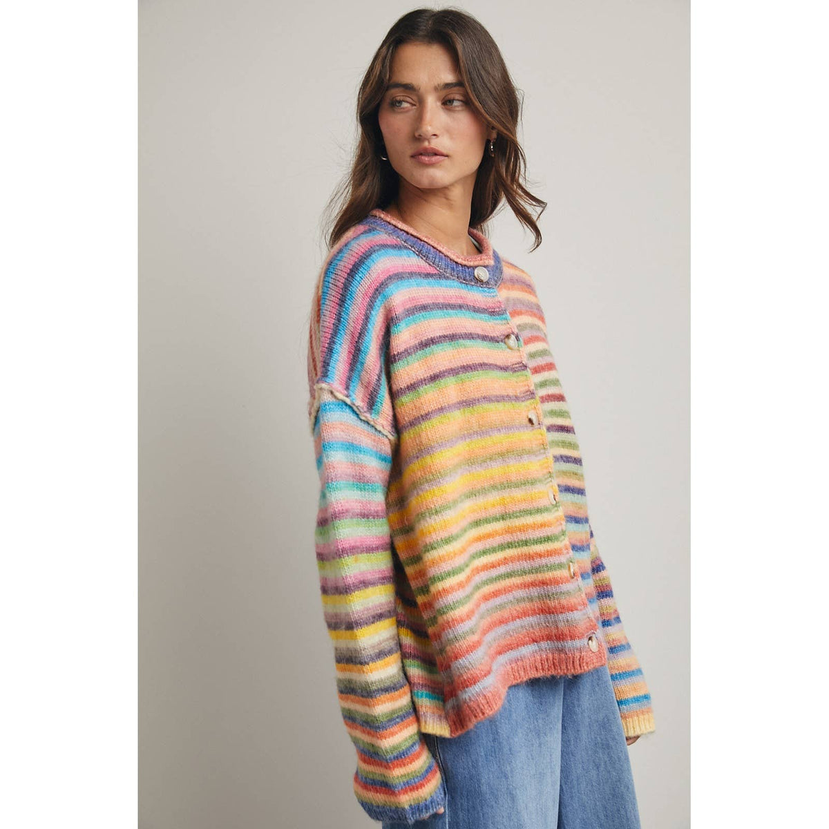 fallin’ for you striped cardigan