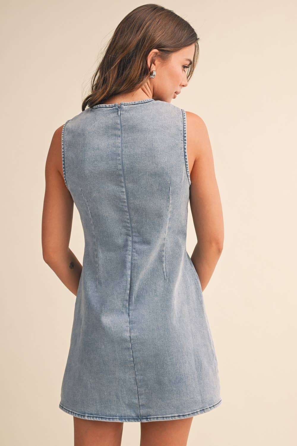 all tied up denim dress