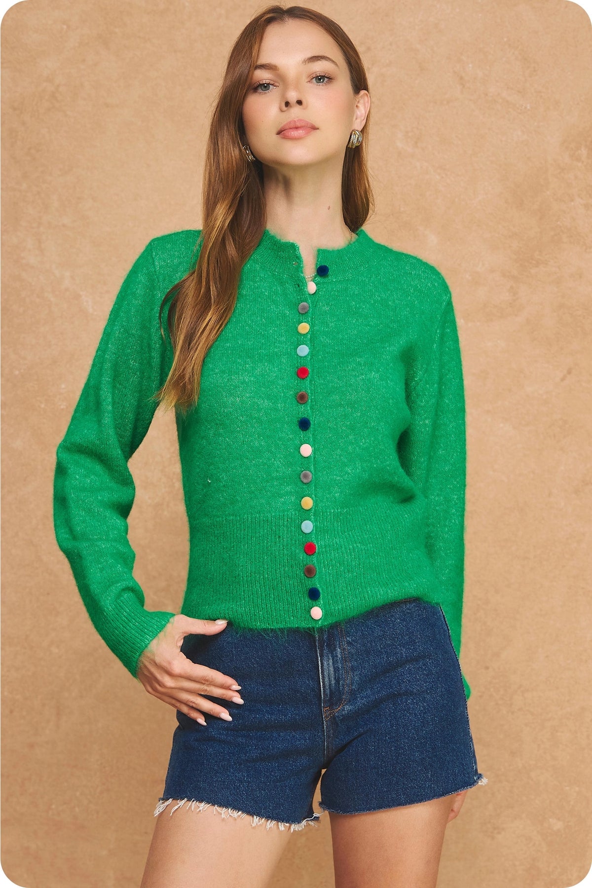 grady multi-color button cardigan