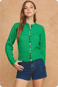 grady multi-color button cardigan