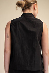 meredith high-collar top