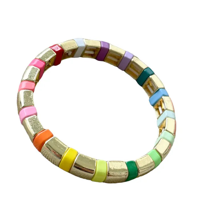 goldie rainbow tile bracelet