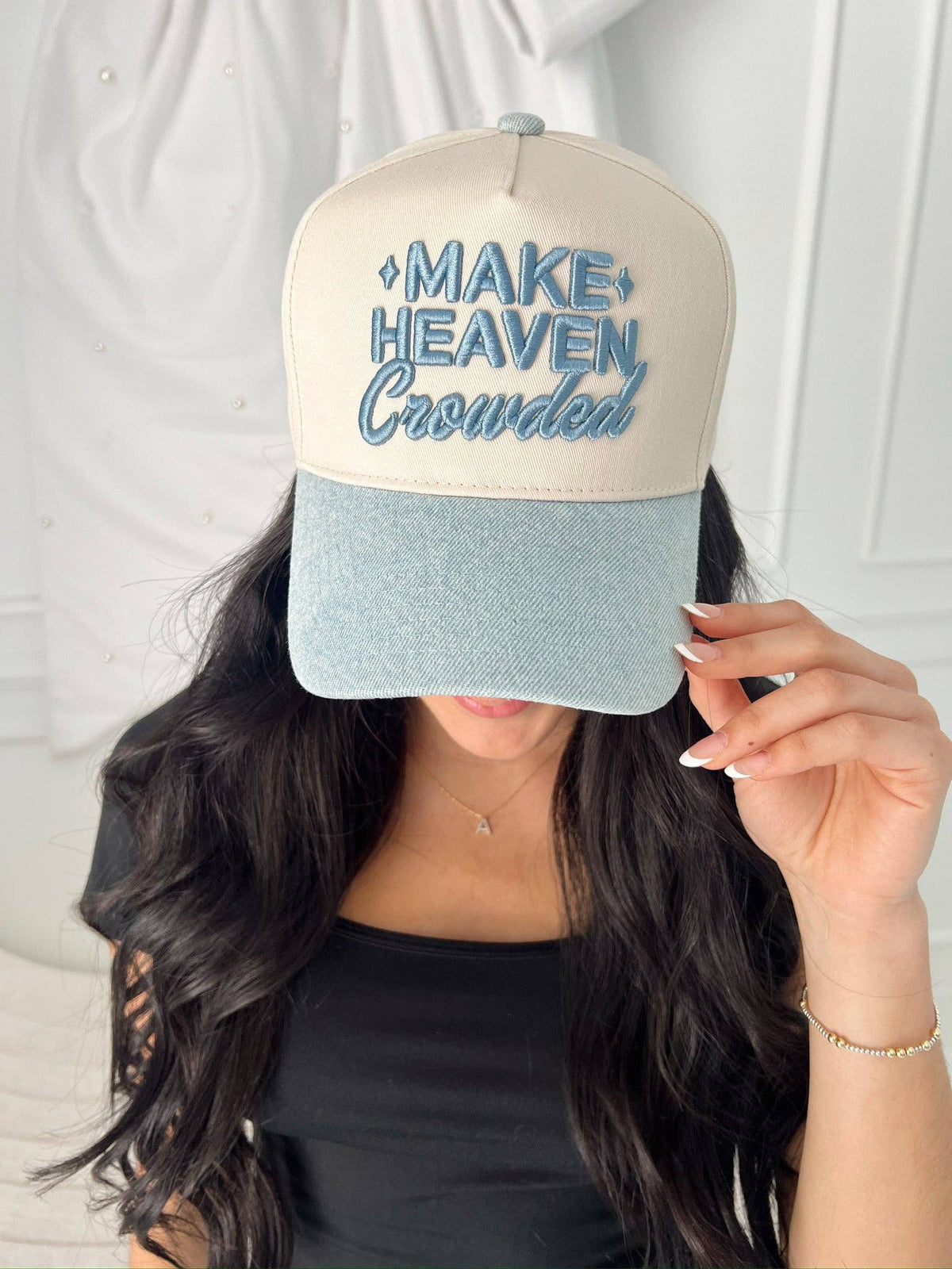 make heaven crowded vintage trucker hat