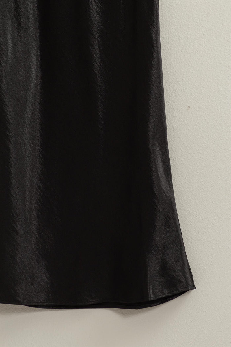 ava silky maxi skirt | black || FINAL SALE