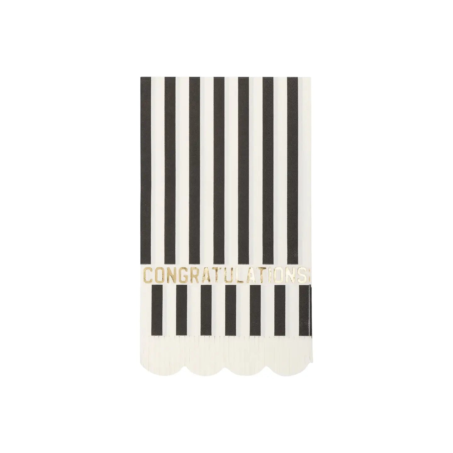 Striped Congrats Paper Napkins - Thumbnail 2