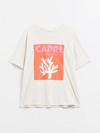 capri la dolce vita white tee