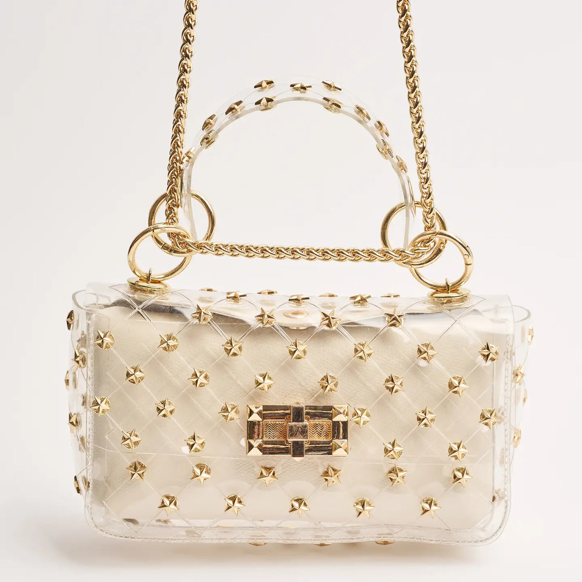 the ophelia clear bag | gold