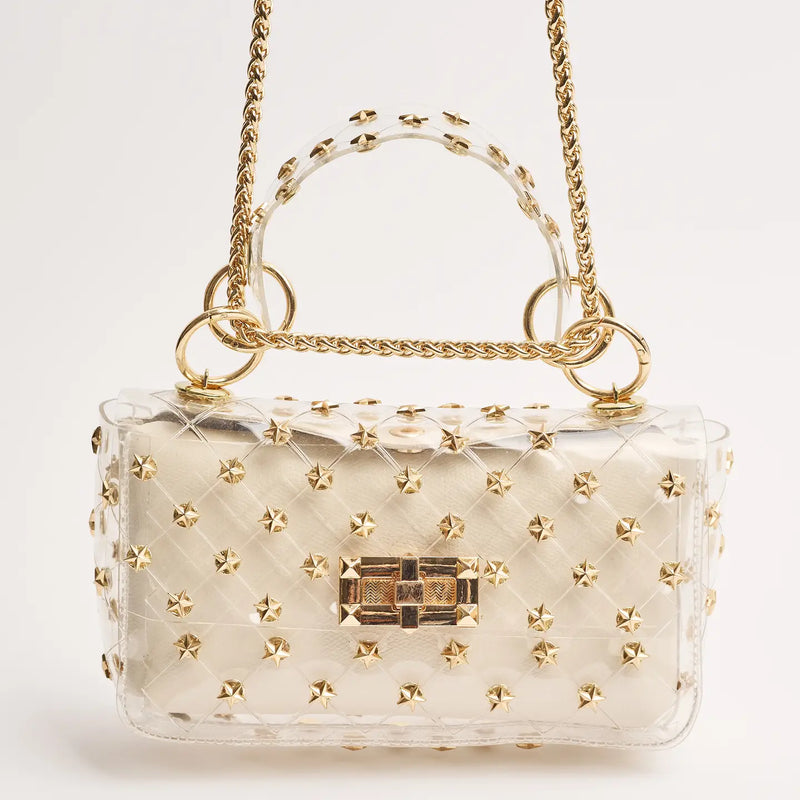 the ophelia clear bag | gold