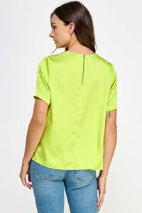 easy does it satin pocket tee