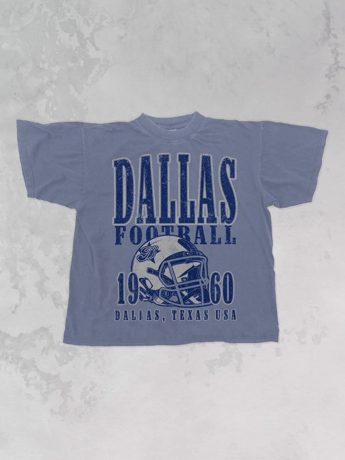 90s vintage Dallas Cowboys football oversized tee || blue