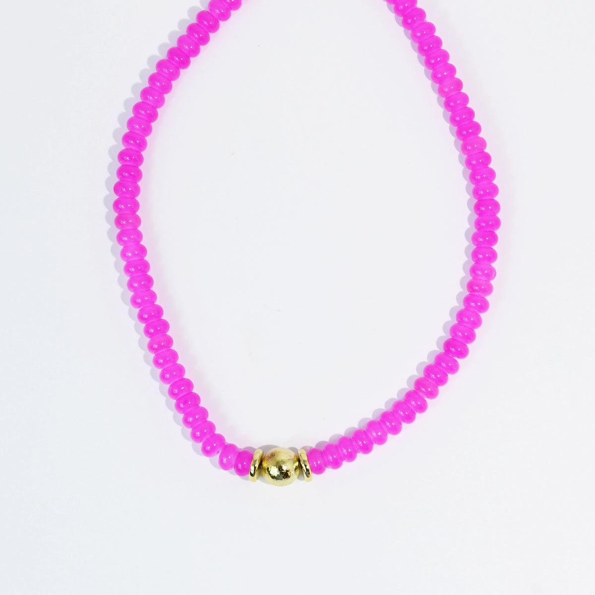 pink pop beaded necklace