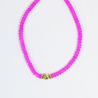pink pop beaded necklace