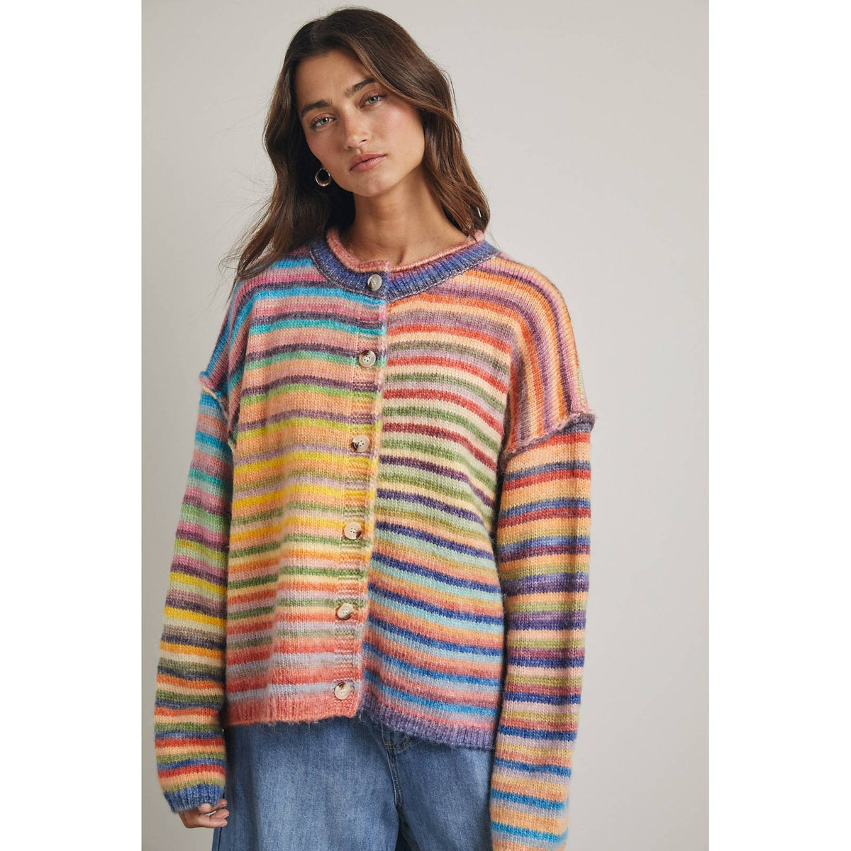fallin’ for you striped cardigan