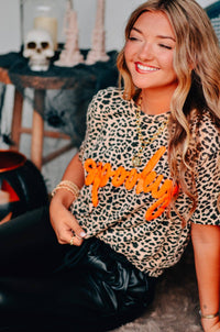 spooky bleached leopard tee