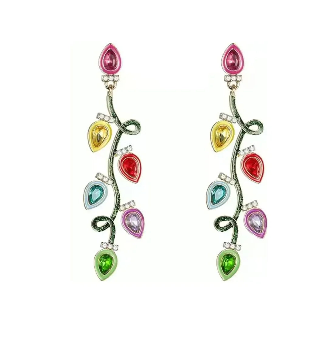 gloria christmas light earrings