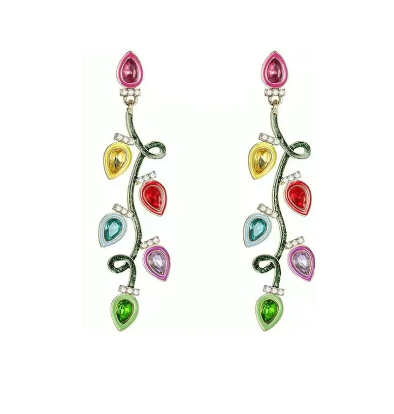 gloria christmas light earrings