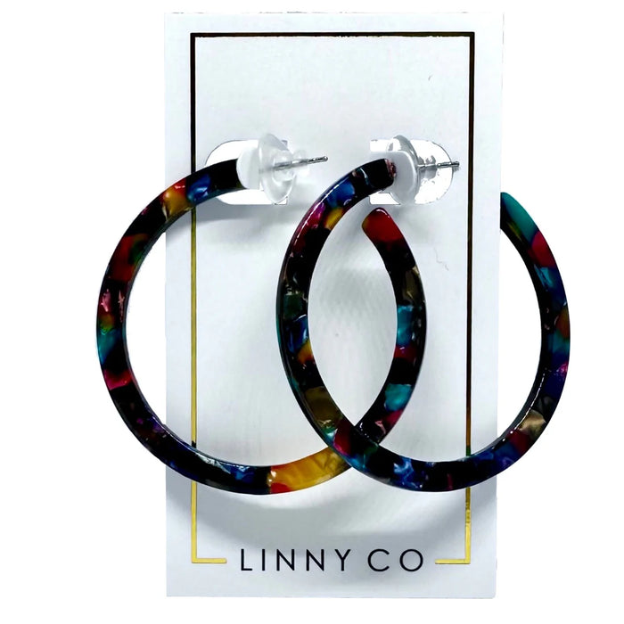 holly medium hoop earrings | retro camo