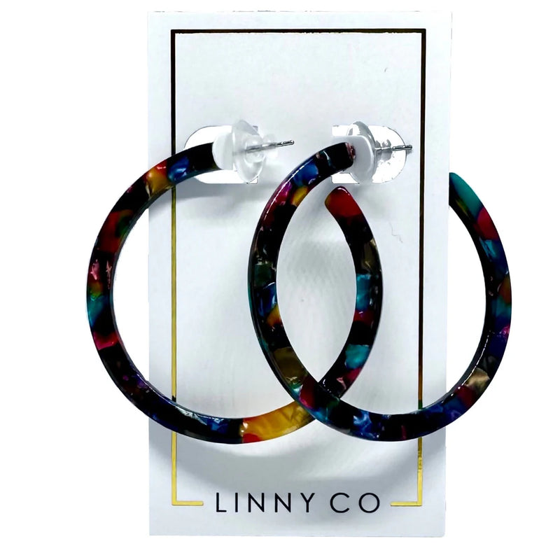 holly medium hoop earrings | retro camo