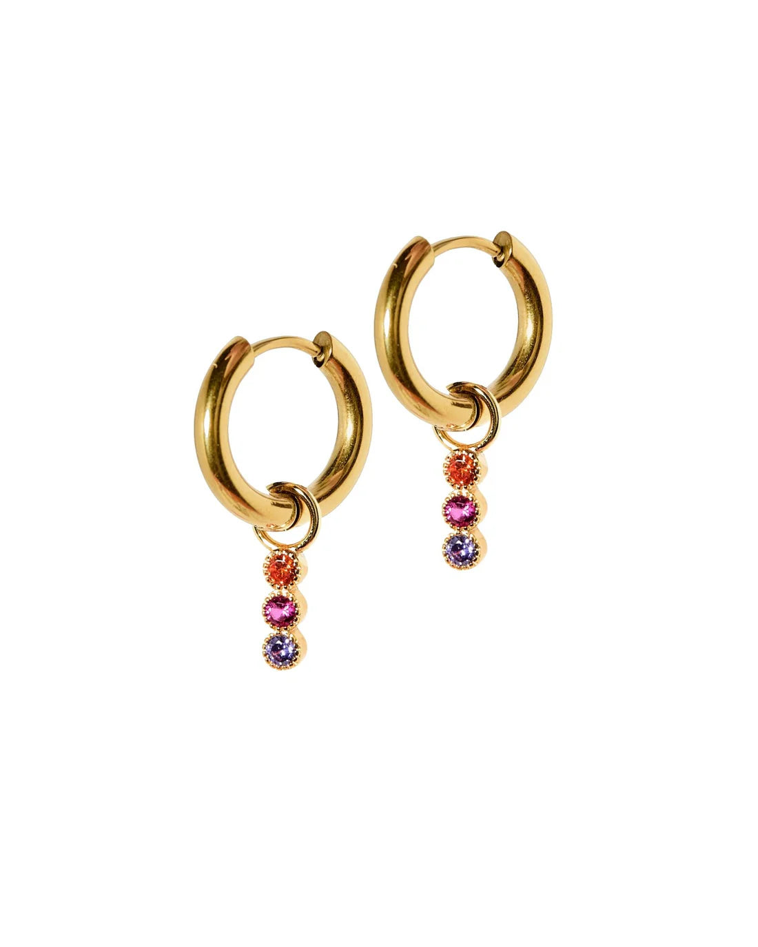 huggie charm earrings