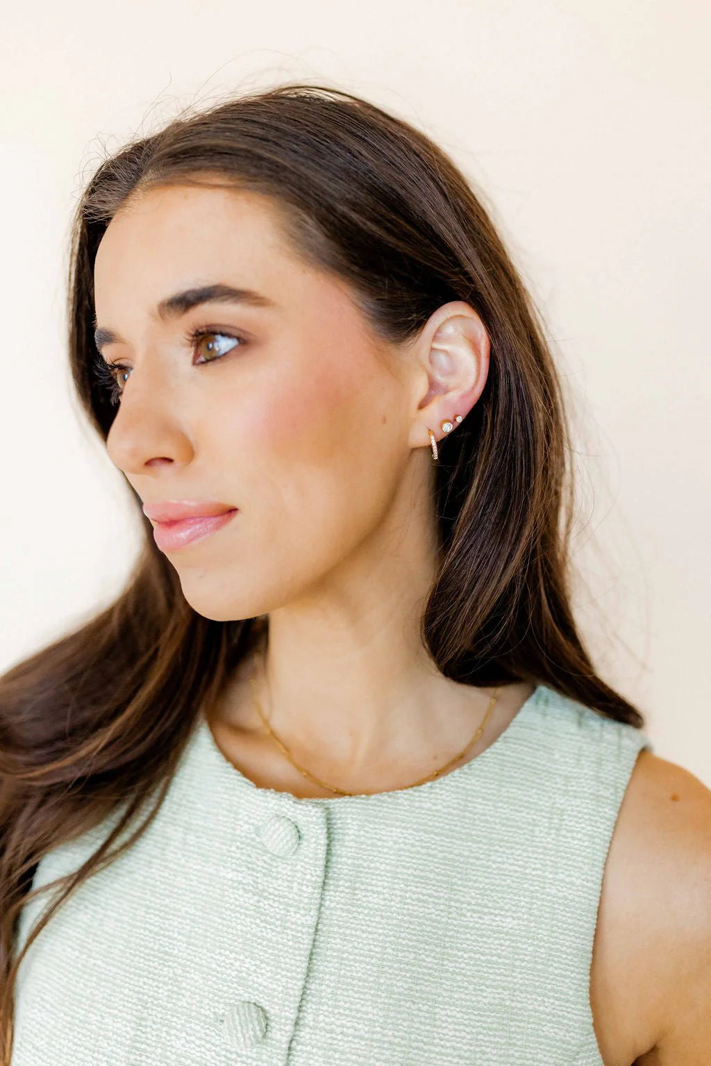huggie scarlet hoop earrings