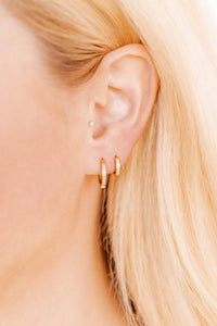 huggie scarlet hoop earrings