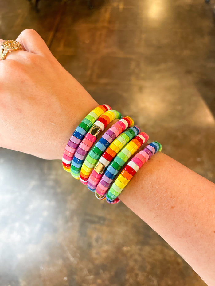 rainbow tile bracelet