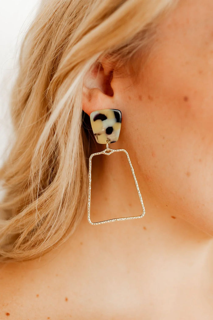 kaelyn mustard camo earrings