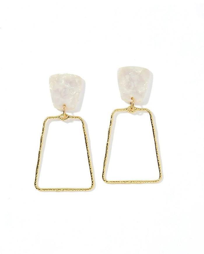 kaelyn pearl white earrings